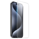 NORTHJO iPhone 15 Pro Max 2-i-1 Beskyttelsessett med Støtabsorberende Fleksibelt Plast Deksel & Herdet Skjermbeskyttelsesglass - Gjennomsiktig