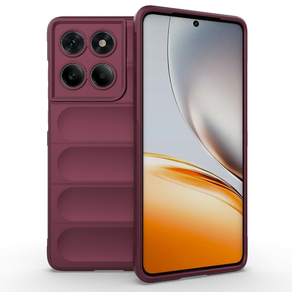 EIDERWOOD Motorola Edge 60 Fusion Fleksibelt Plast Deksel - Mørkrød