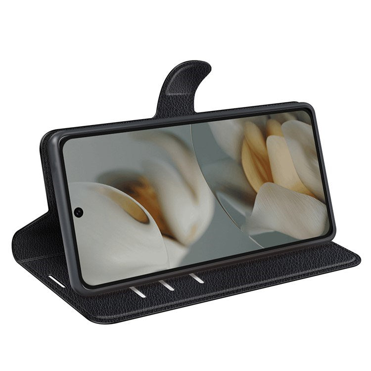 EIDERWOOD Google Pixel 10 Pro XL Kunstskinn Flip Deksel m. Kortholder & Ståfunksjon - Svart