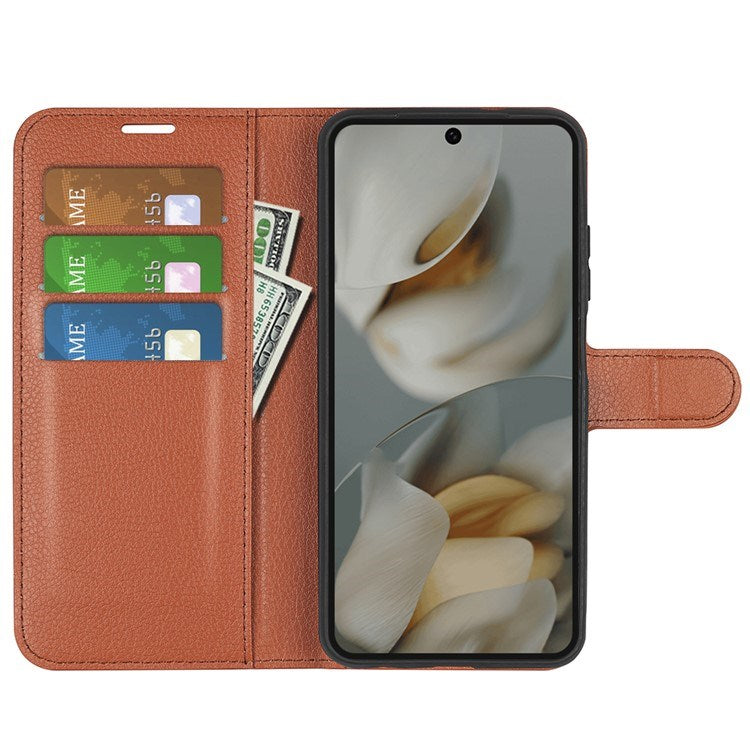 EIDERWOOD Google Pixel 10 Pro XL Kunstskinn Flip Deksel m. Kortholder & Ståfunksjon - Brun