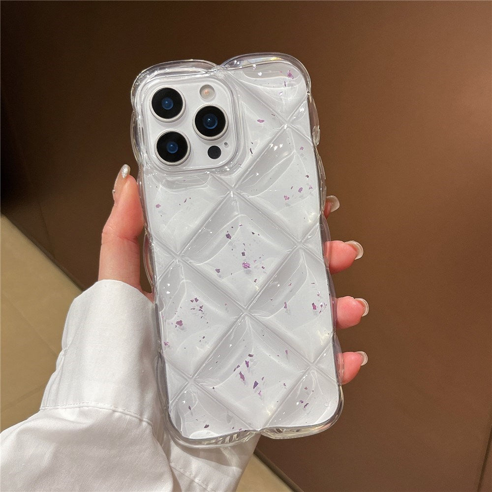 iPhone 16 Pro Max EIDERWOOD Teksturert Fleksibelt Plast Deksel – Gjennomsiktig / Lilla