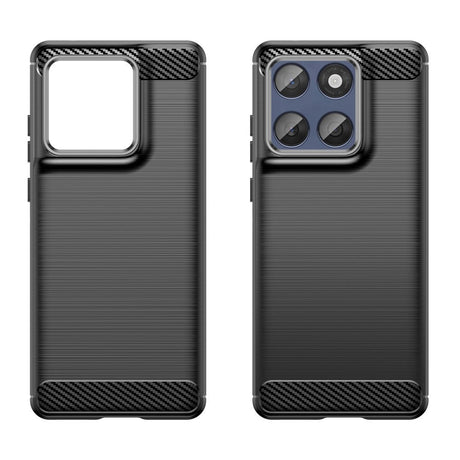 EIDERWOOD Motorola Edge 60 / Edge 60 Fusion Brushed Carbon Deksel - Svart