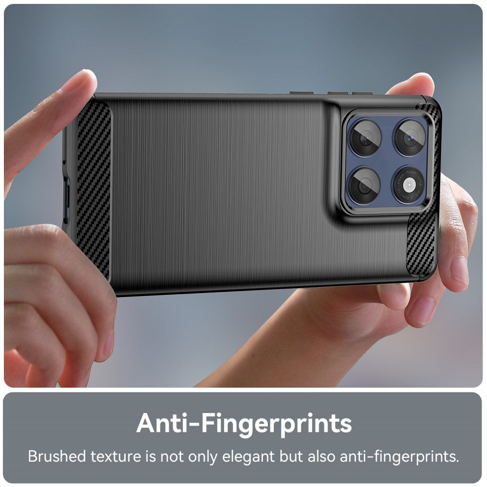 EIDERWOOD Motorola Edge 60 / Edge 60 Fusion Brushed Carbon Deksel - Svart