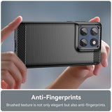 EIDERWOOD Motorola Edge 60 / Edge 60 Fusion Brushed Carbon Deksel - Svart