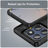 EIDERWOOD Motorola Edge 60 / Edge 60 Fusion Brushed Carbon Deksel - Svart