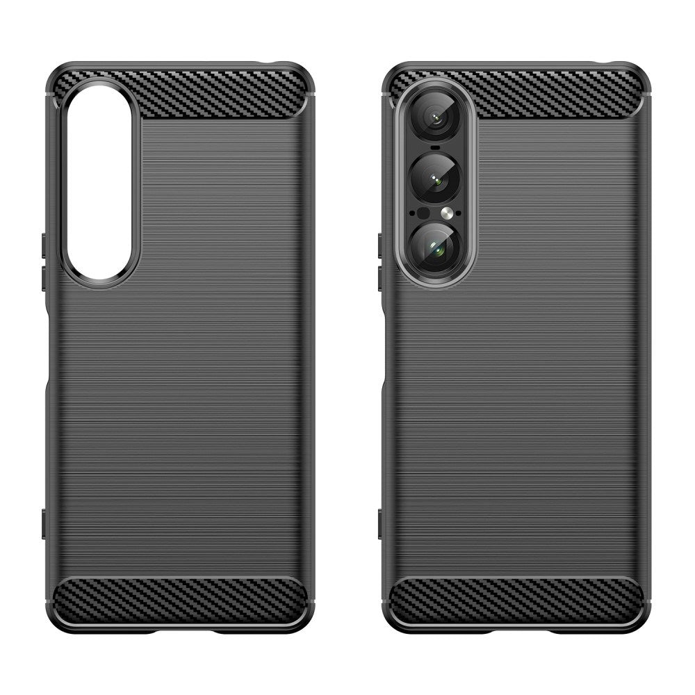 EIDERWOOD Sony Xperia 1 VII Brushed Carbon Deksel - Svart