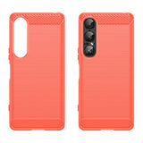 EIDERWOOD Sony Xperia 1 VII Brushed Carbon Deksel - Rød