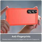 EIDERWOOD Sony Xperia 1 VII Brushed Carbon Deksel - Rød