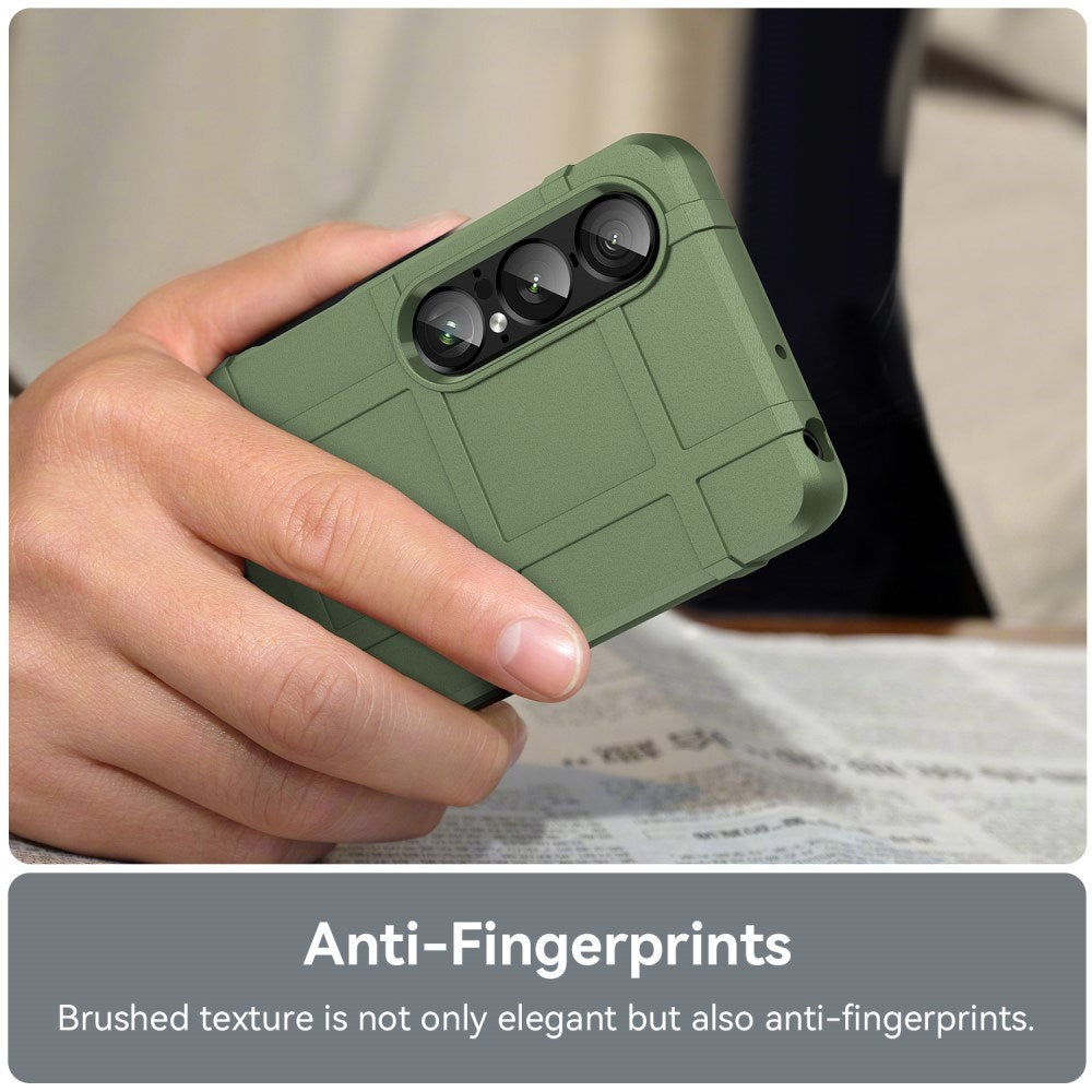 EIDERWOOD Sony Xperia 1 VII Rugged Shield Håndverker Deksel - Grønn