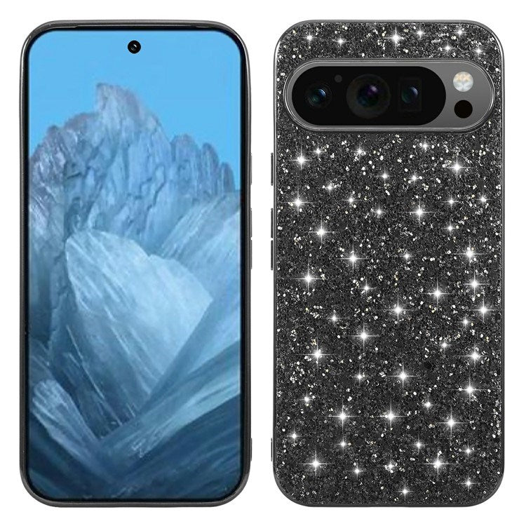 EIDERWOOD Google Pixel 10 / 10 Pro Glitter Deksel - Svart