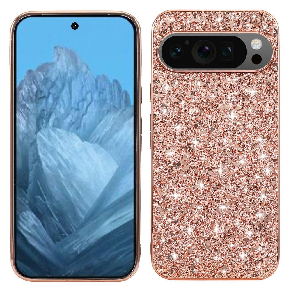 EIDERWOOD Google Pixel 10 Pro XL Glitter Deksel - Rosegull