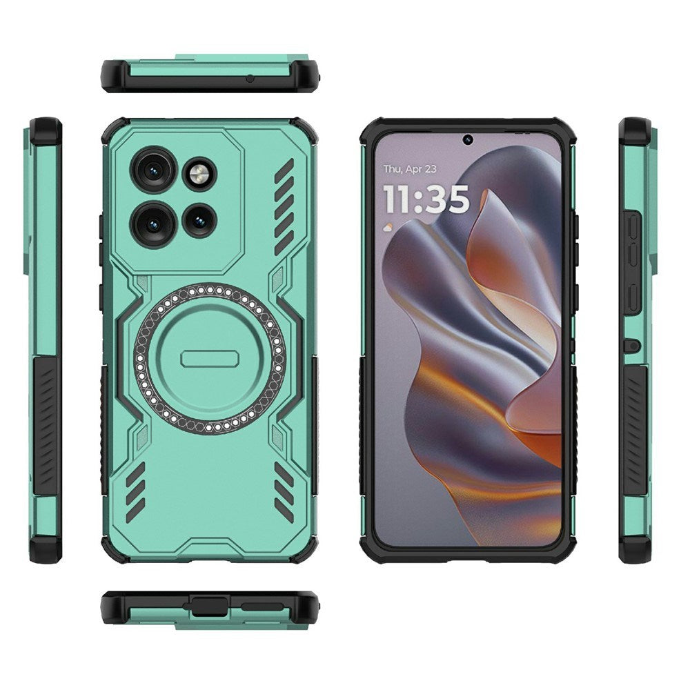 Motorola Edge 60 Neo / Edge 50 Neo / ThinkPhone 25 EIDERWOOD Håndverker Deksel – MagSafe Kompatibelt – Grønn