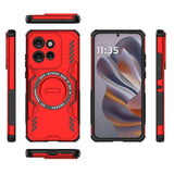 Motorola Edge 60 Neo / Edge 50 Neo / ThinkPhone 25 EIDERWOOD Håndverker Deksel – MagSafe Kompatibelt – Rød