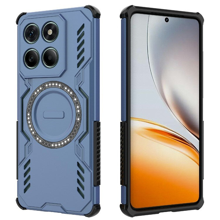 EIDERWOOD Motorola Edge 60 / Edge 60 Fusion Hybrid Plast Deksel m. Varmeavledning - Blå