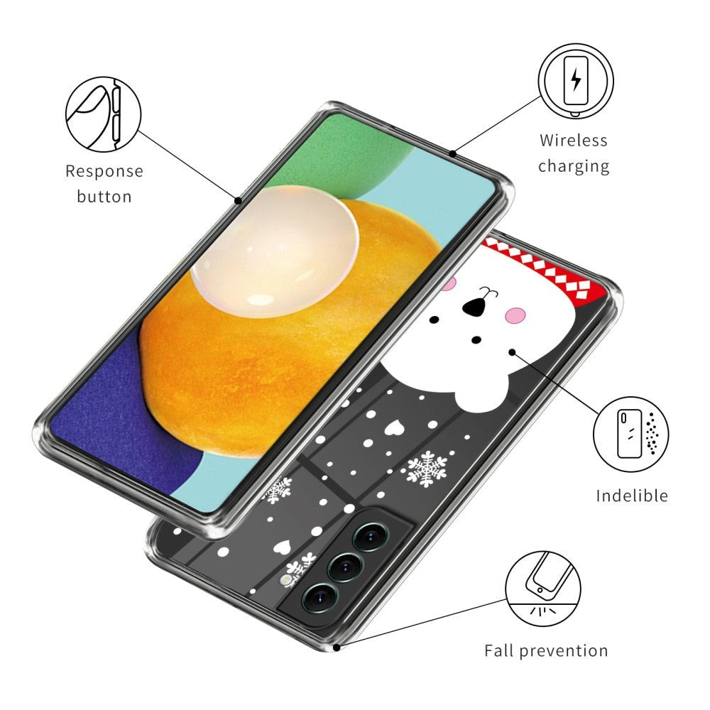 Samsung Galaxy S23 TPU Plast Jul Deksel - Hvit Bjørn