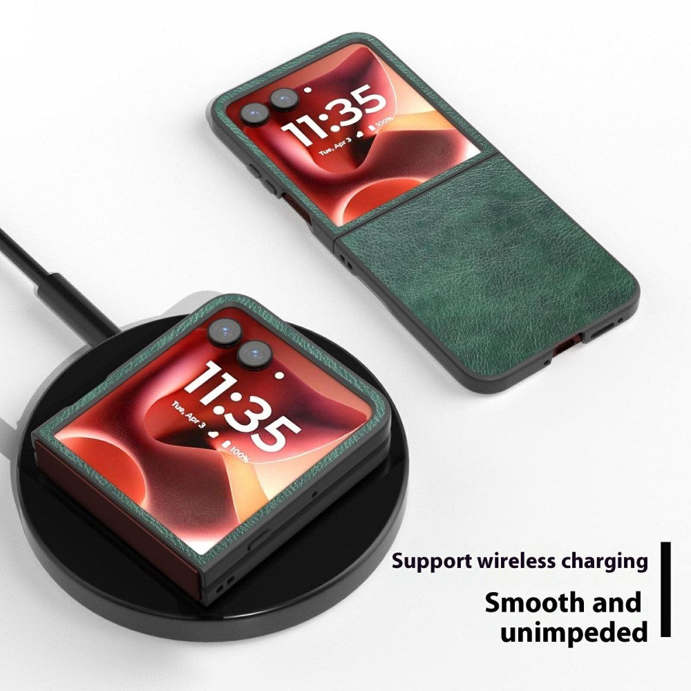 EIDERWOOD Motorola Razr 60 Ultra Kunstskinn Deksel – Grønn