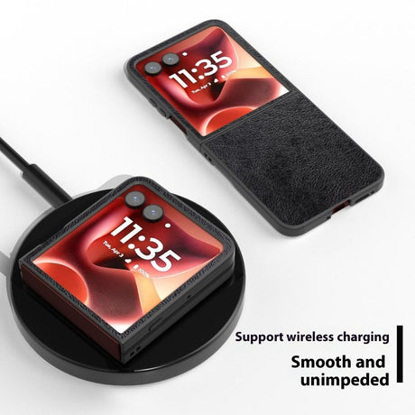 EIDERWOOD Motorola Razr 60 Ultra Kunstskinn Deksel – Svart