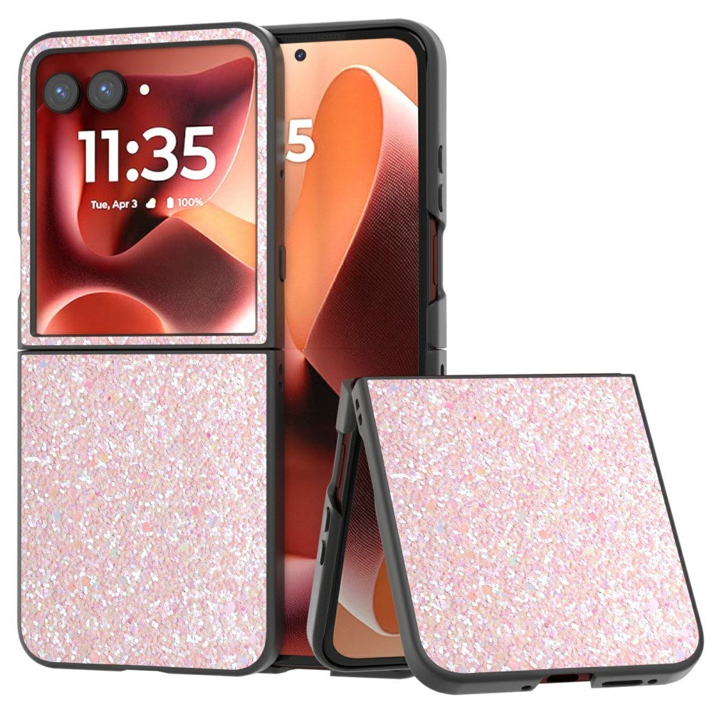 EIDERWOOD Motorola Razr 60 Ultra Hardplast Glitter Deksel – Rosa