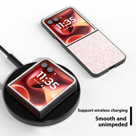 EIDERWOOD Motorola Razr 60 Ultra Hardplast Glitter Deksel – Rosa