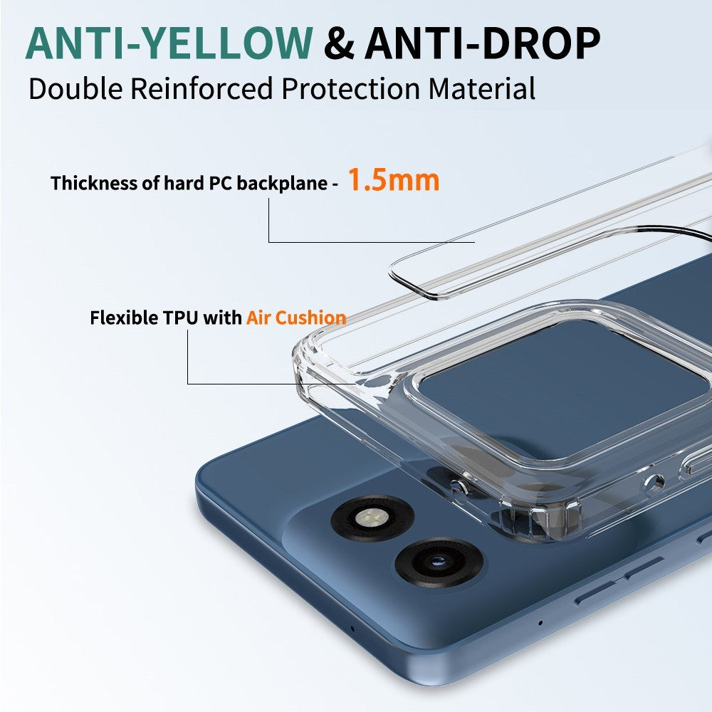 Motorola Moto G Stylus 5G (2025) / Edge 60 Stylus EIDERWOOD Hybrid Plast Deksel - Gjennomsiktig