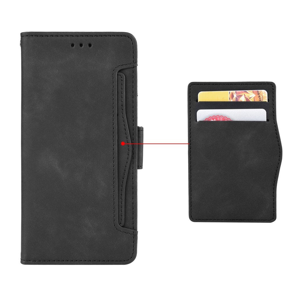 Realme 14 (5G) / 14T (5G) EIDERWOOD Kunstskinn Flip Deksel m. Kortholder – Svart