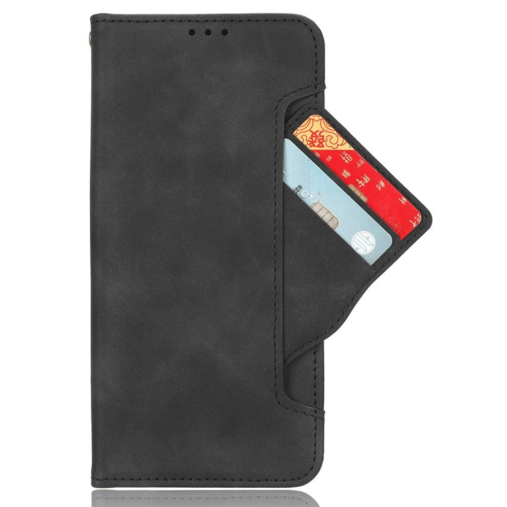 Realme 14 (5G) / 14T (5G) EIDERWOOD Kunstskinn Flip Deksel m. Kortholder – Svart