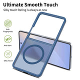 EIDERWOOD Samsung Galaxy Z Flip7 Matt Hybrid Deksel - MagSafe Kompatibel - Gjennomsiktig / Blå