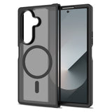 EIDERWOOD Samsung Galaxy Z Fold7 Matt Hybrid Deksel - MagSafe Kompatibel - Gjennomsiktig / Svart