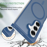 EIDERWOOD Samsung Galaxy Z Fold7 Matt Hybrid Deksel - MagSafe Kompatibel - Gjennomsiktig / Blå