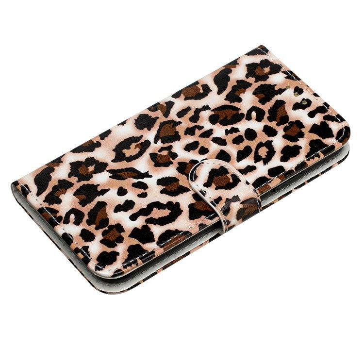 EIDERWOOD iPhone 17 Pro Max Kunstskinn Flip Deksel med Lommebok & Stropp – Leopard