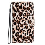 EIDERWOOD iPhone 17 Pro Max Kunstskinn Flip Deksel med Lommebok & Stropp – Leopard
