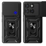 EIDERWOOD Motorola Edge 60 Pro Hybrid Håndverker Deksel m. Magnetisk Kickstand & Cam Slider - Sølv