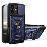 EIDERWOOD iPhone 17 Hybrid Håndverker Deksel m. Kickstand & Cam Slider - Blå