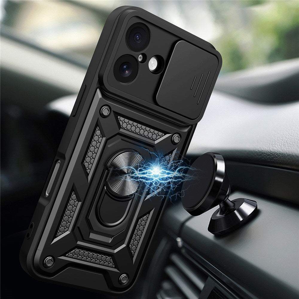 EIDERWOOD iPhone 17 Hybrid Håndverker Deksel m. Kickstand & Cam Slider - Rød