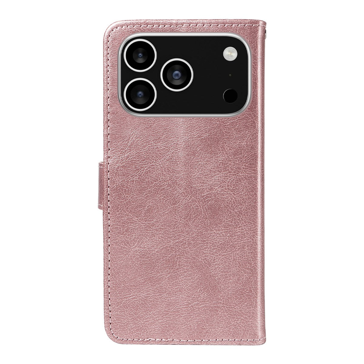 EIDERWOOD iPhone 17 Pro Deksel i Kunstskinn med Lommebok & Stropp - Rose Gold