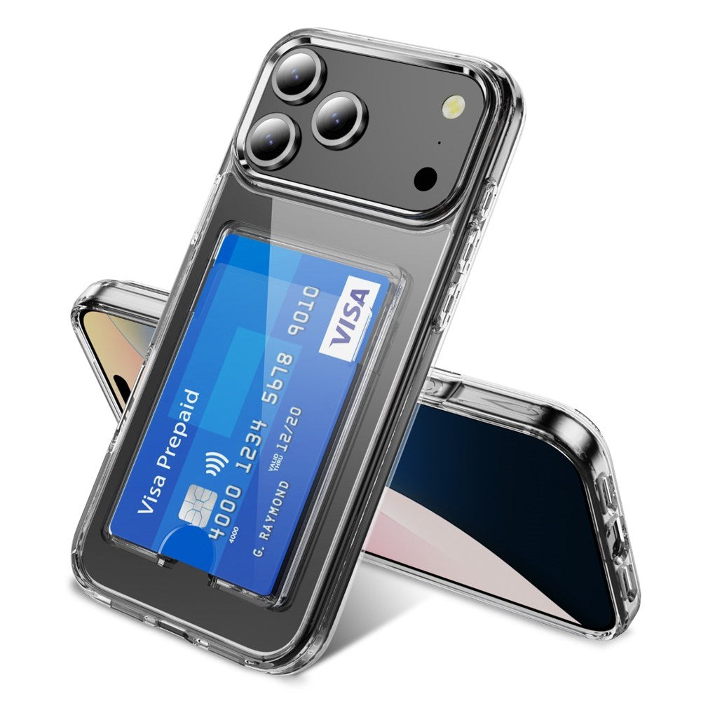iPhone 18 Pro Max / 17 Pro Max EIDERWOOD Hybrid Plast Deksel m. Kortlomme - Gjennomsiktig