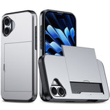 EIDERWOOD iPhone 17 Hybrid Deksel med Kortholder – Grå