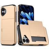 EIDERWOOD iPhone 17 Hybrid Deksel med Kortholder – Gull