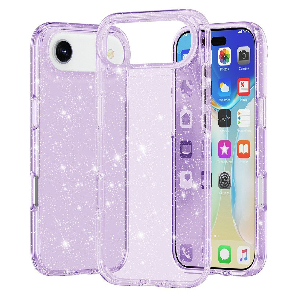 EIDERWOOD iPhone Air Hybrid Plast Deksel - Lilla Glitter