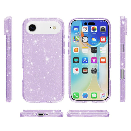 EIDERWOOD iPhone Air Hybrid Plast Deksel - Lilla Glitter