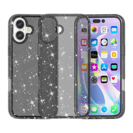 EIDERWOOD iPhone 17 Hybrid Plast Deksel - Svart Glitter