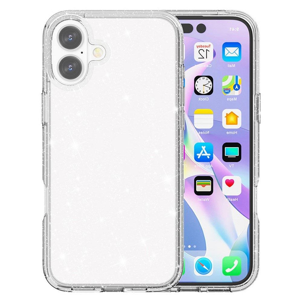 EIDERWOOD iPhone 17 Hybrid Plast Deksel - Hvit Glitter