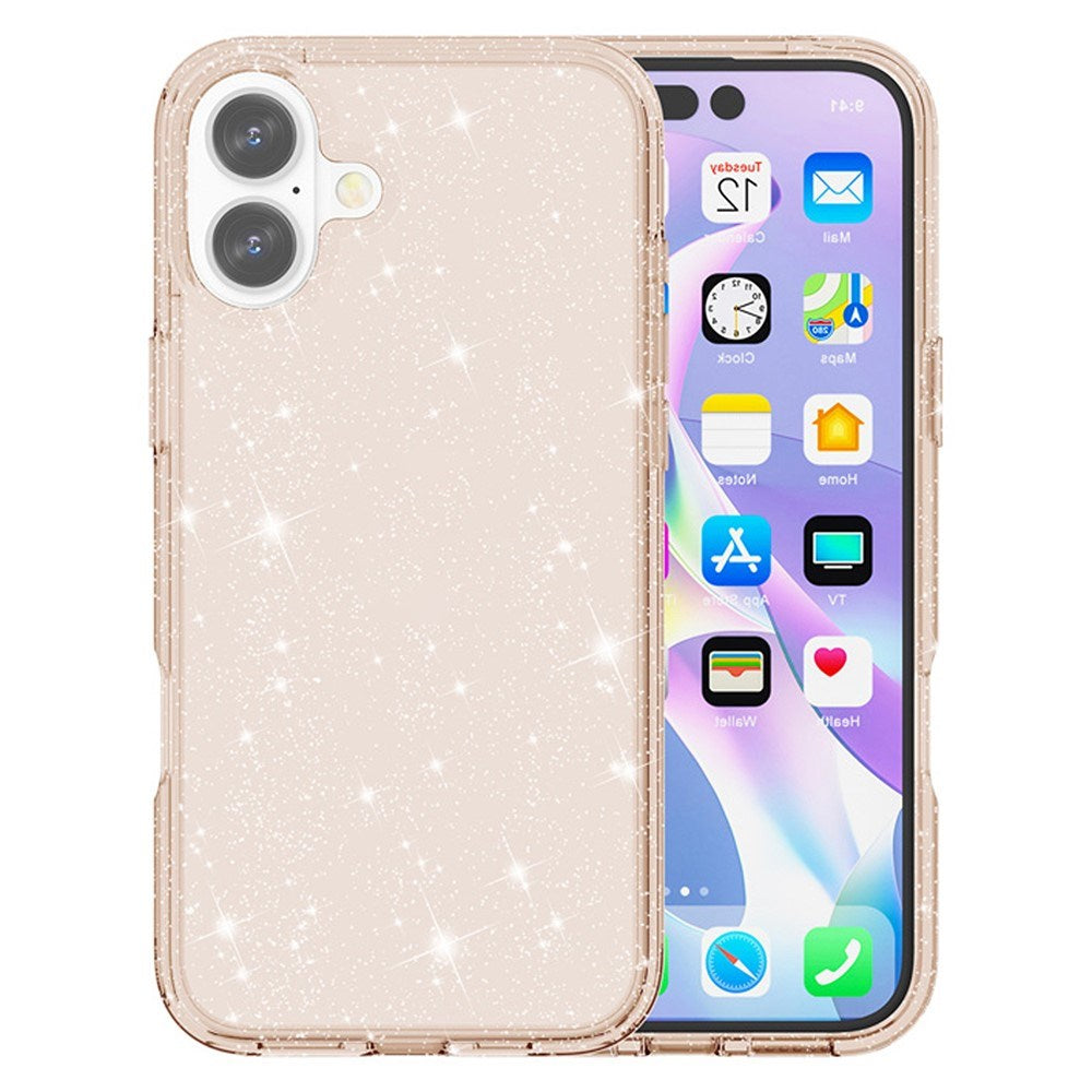 EIDERWOOD iPhone 17 Hybrid Plast Deksel - Gull Glitter