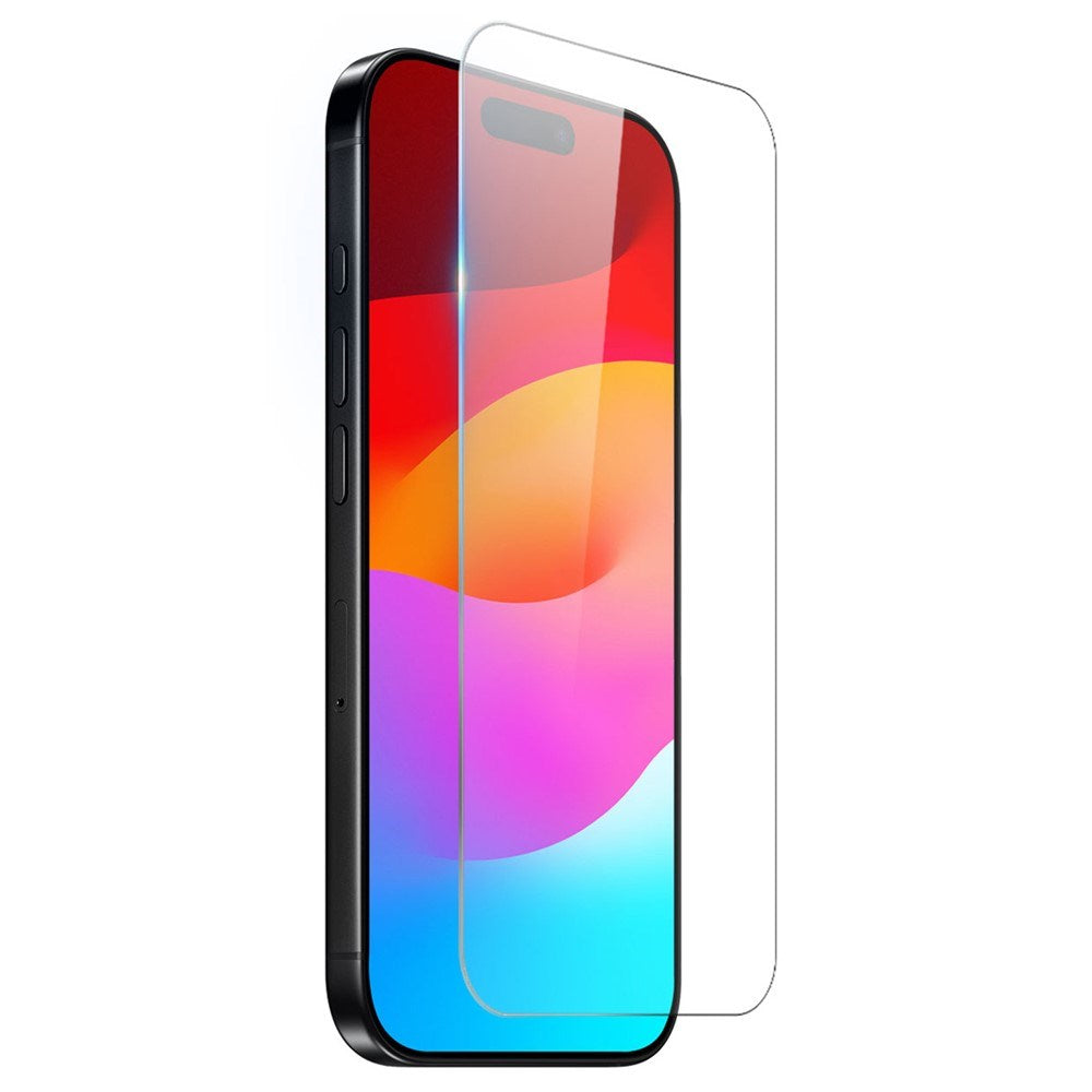 NORTHJO iPhone 17 Pro Max 3-i-1 Beskyttelsessett m. Fleksibelt Plast Deksel / Herdet Skjermbeskyttelsesglass / Kameralinsebeskytterglass - Gjennomsiktig