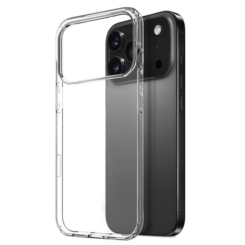 NORTHJO iPhone 17 Pro 2-i-1 Beskyttelsessett m. Fleksibelt Plast Deksel & Herdet Skjermbeskyttelsesglass - Gjennomsiktig