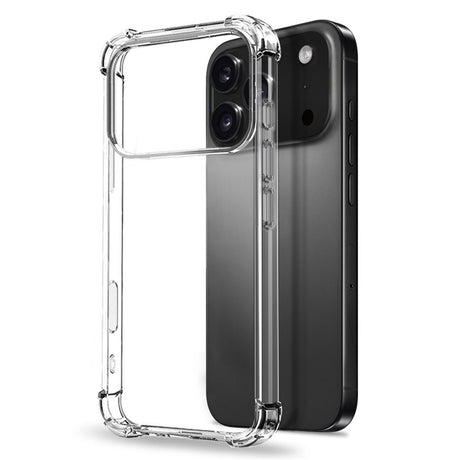 NORTHJO iPhone 17 Pro 3-i-1 Beskyttelsessett m. Støtabsorberende Fleksibelt Plast Deksel / Herdet Skjermbeskyttelsesglass / Kameralinsebeskytterglass - Gjennomsiktig