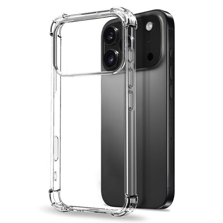 NORTHJO iPhone 17 Pro Max 3-i-1 Beskyttelsessett m. Støtabsorberende Fleksibelt Plast Deksel / Herdet Skjermbeskyttelsesglass / Kameralinsebeskytterglass - Gjennomsiktig
