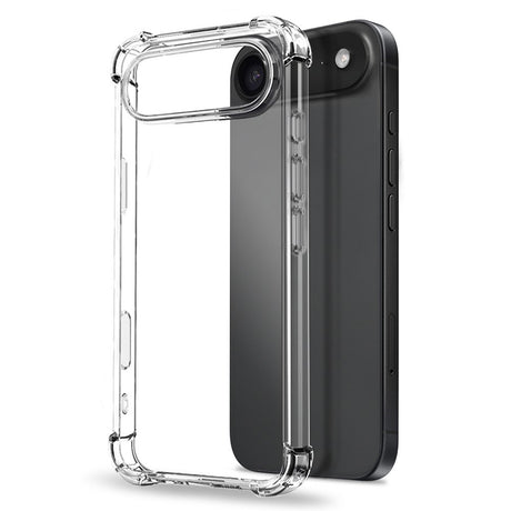 NORTHJO iPhone Air 2-i-1 Beskyttelsessett m. Støtabsorberende Fleksibelt Plast Deksel & Herdet Skjermbeskyttelsesglass - Gjennomsiktig