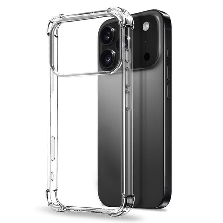 NORTHJO iPhone 17 Pro Max 2-i-1 Beskyttelsessett m. Støtabsorberende Fleksibelt Plast Deksel & Herdet Skjermbeskyttelsesglass - Gjennomsiktig