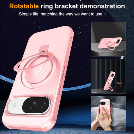 EIDERWOOD Google Pixel 10 / 10 Pro / 9 / 9 Pro Hybrid Deksel med Kickstand - MagSafe Kompatibel - Rosa